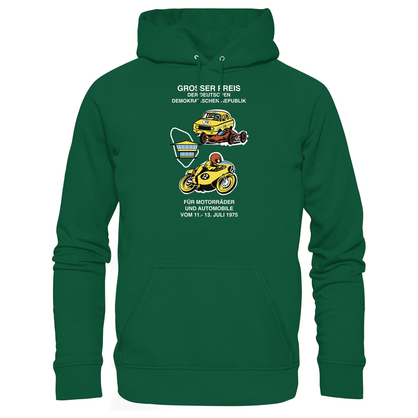 DDR Ostalgie Kapuze / Hoodie Unisex • GROSSER PREIS DER DDR 1975
