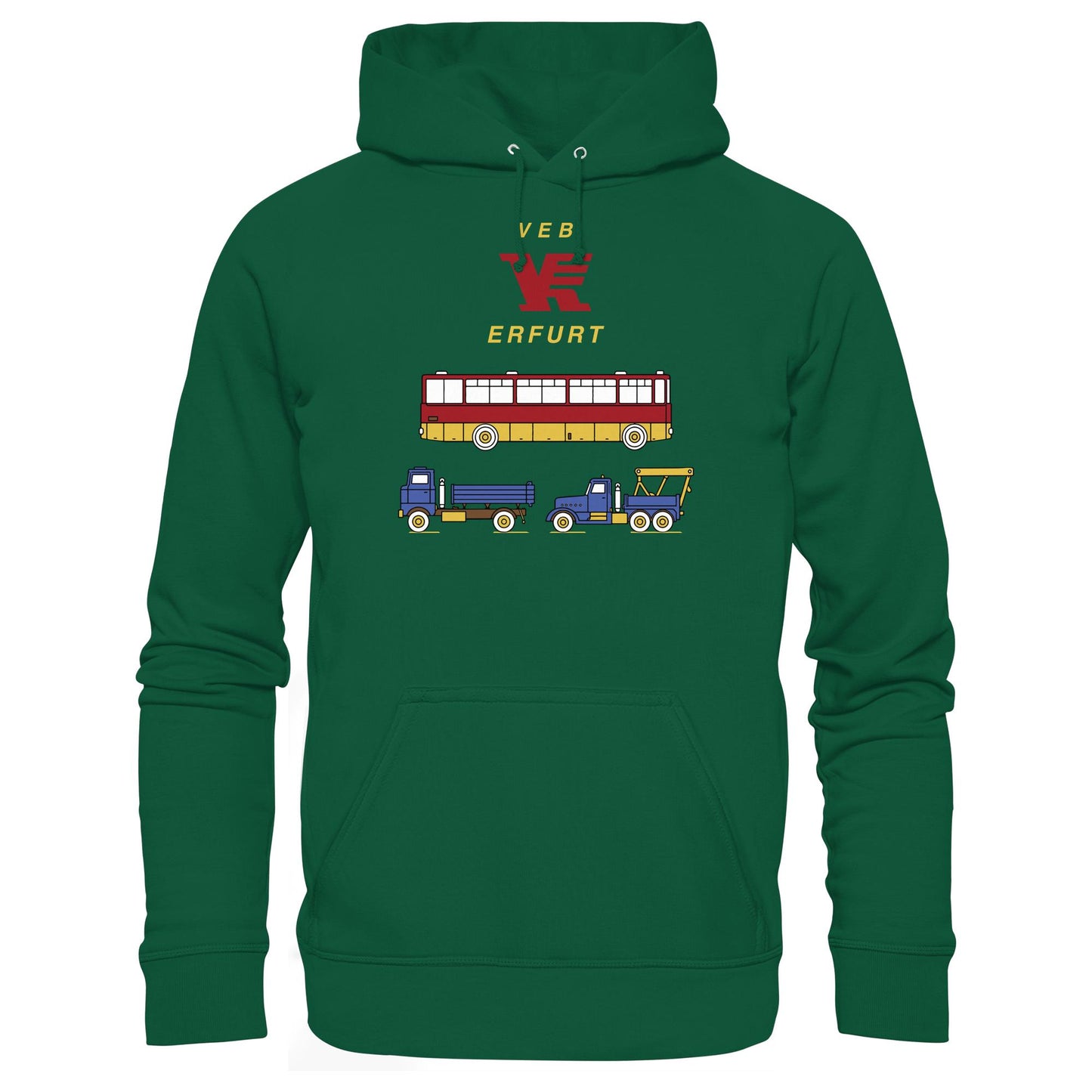 DDR Ostalgie Kapuze / Hoodie Unisex • VEB VERKEHRSKOMBINAT ERFURT