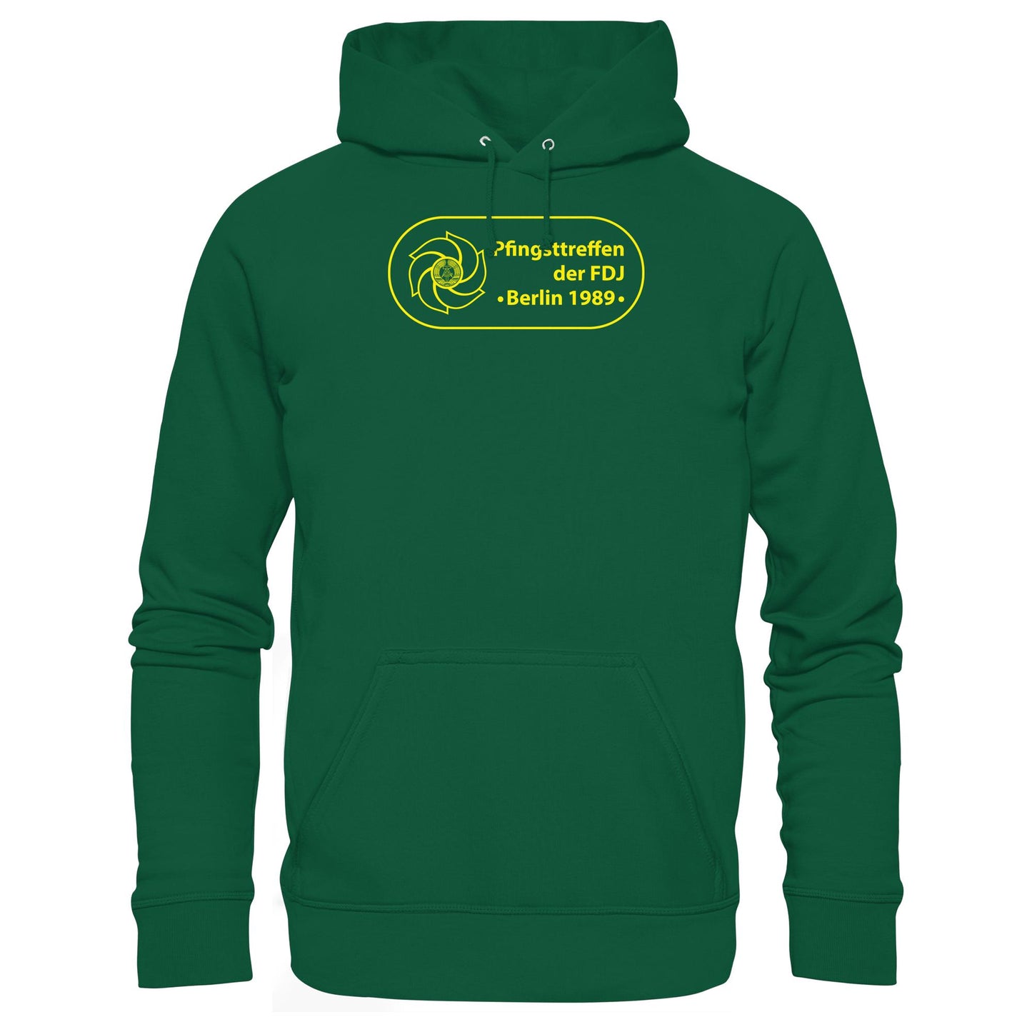 DDR Ostalgie Kapuze / Hoodie Unisex • PFINGSTTREFFEN DER FDJ, BERLIN 1989