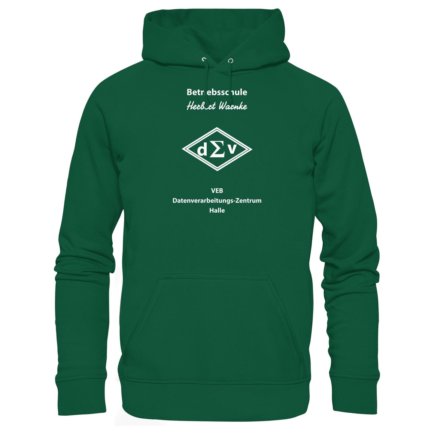 DDR Ostalgie Kapuze / Hoodie Unisex • BETRIEBSSCHULE VEB DATENBERARBEITUNG HALLE