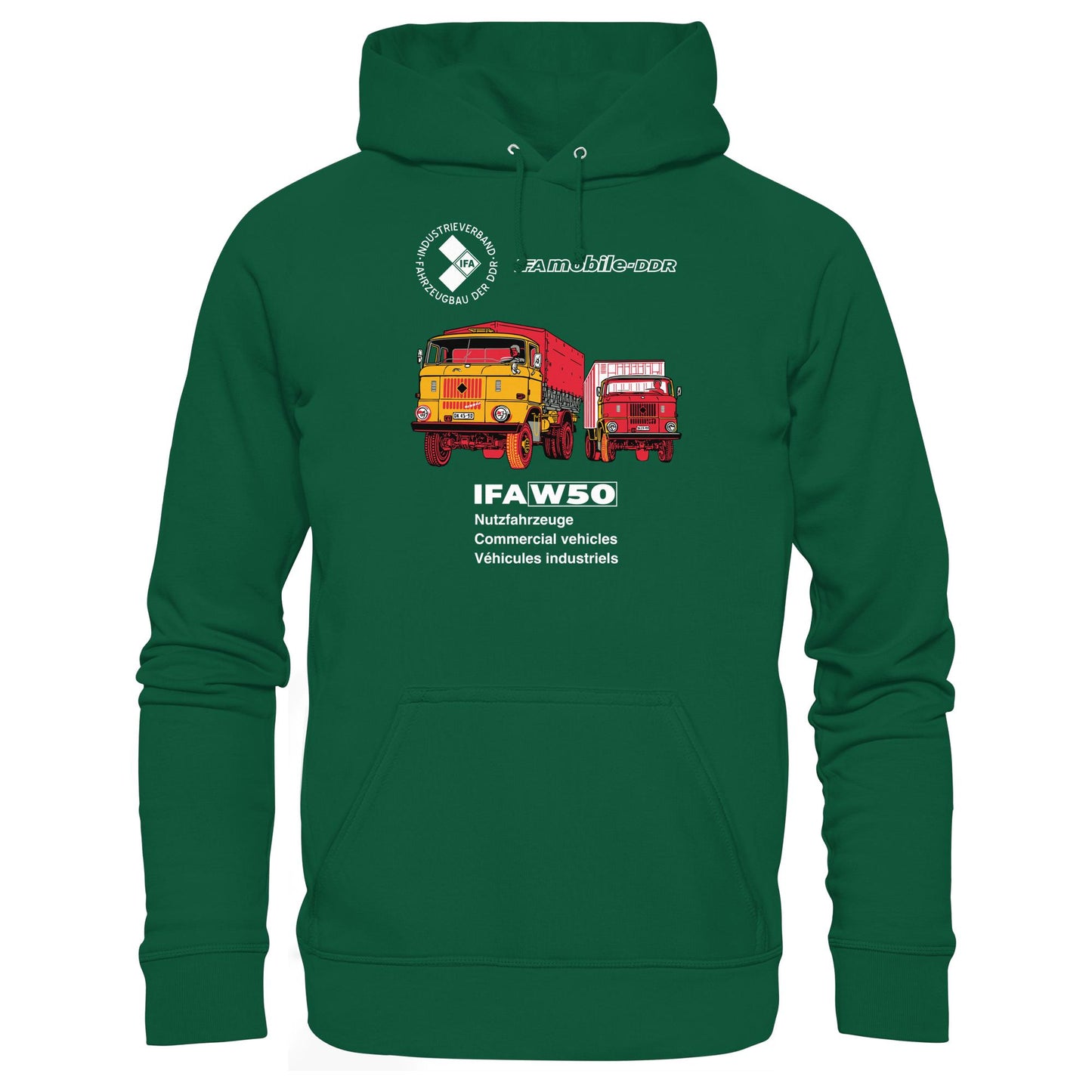 DDR Ostalgie Kapuze / Hoodie Unisex • IFA W50 (ORIGINAL POSTER)