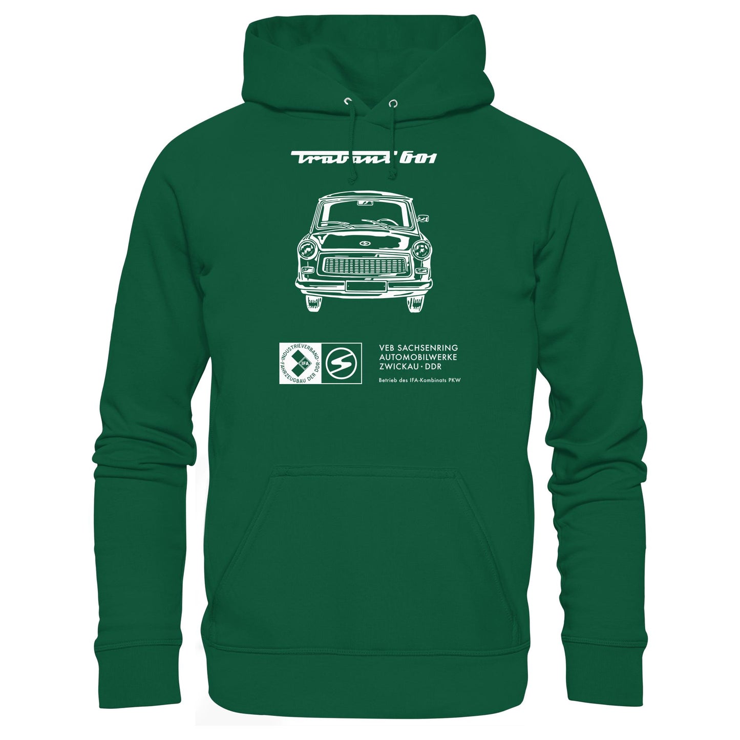DDR Ostalgie Kapuze / Hoodie Unisex • TRABANT 601 (ORIGINAL TITEL BETRIEBSANLEITUNG)