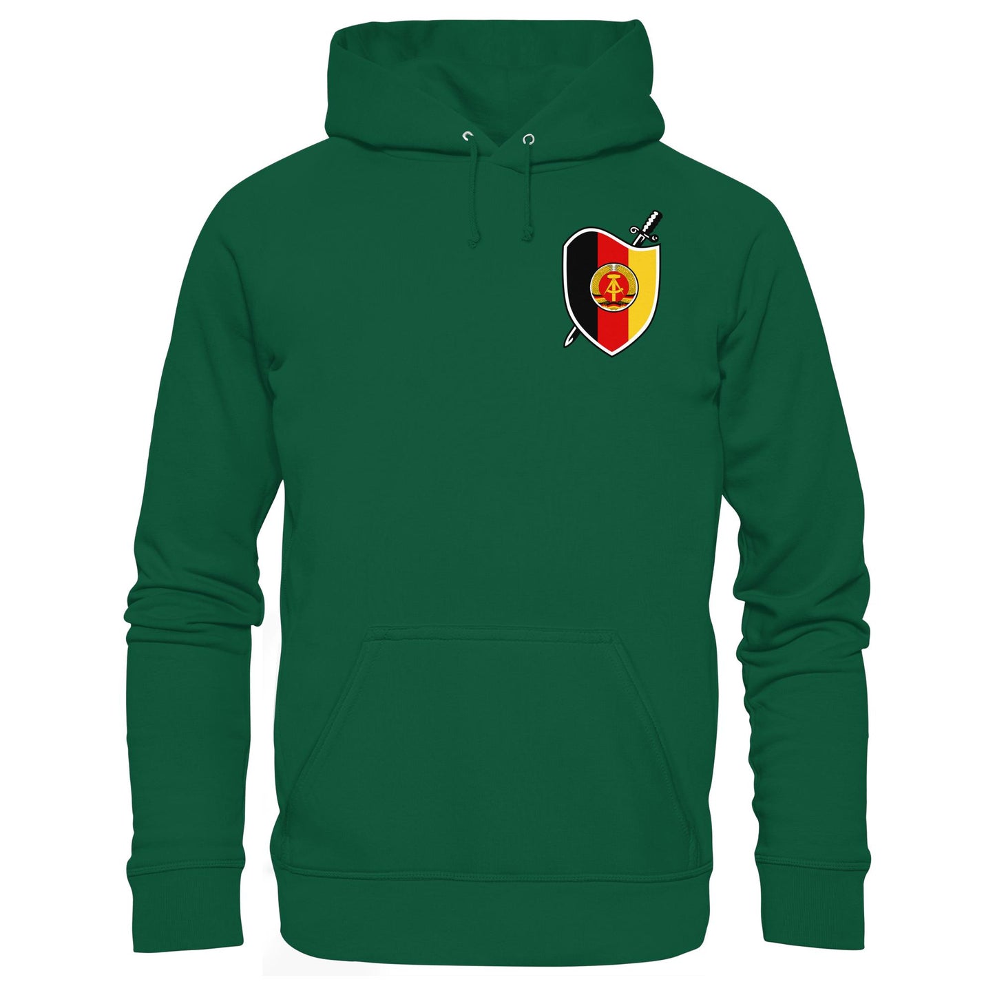 DDR Ostalgie Kapuze / Hoodie Unisex • SIGNÉ STAATSSICHERHEIT (BRUST)