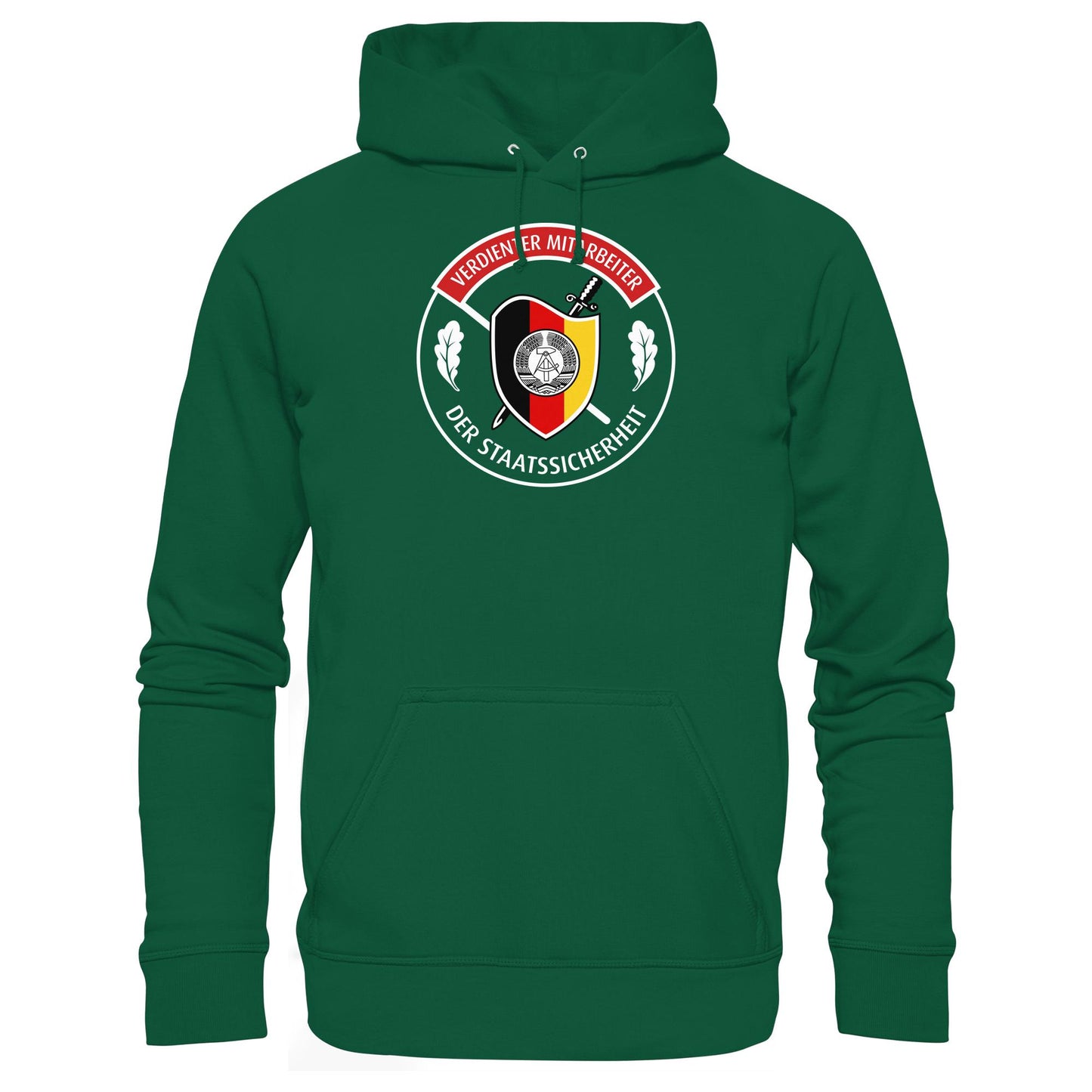 DDR Ostalgie Kapuze / Hoodie Unisex • VERDIENTER MITARBEITER DER STAATSSICHERHEIT (ORIGINAL ORDEN)
