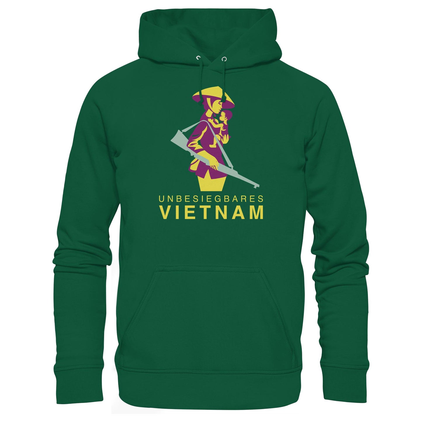 DDR Ostalgie Kapuze / Hoodie Unisex • UNBESIEGBARES VIETNAM (DDR-BRIEFMARKE)