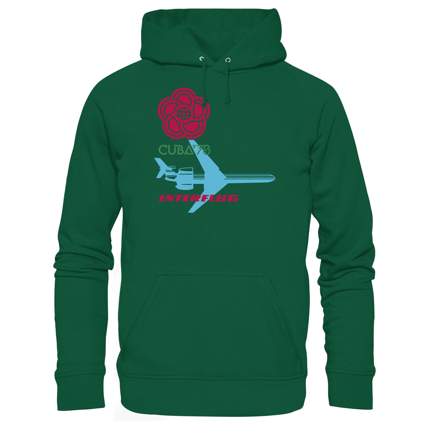 DDR Ostalgie Kapuze / Hoodie Unisex • INTERFLUG BERLIN - CUBA WELTFESTSPIELE 1978 (ORIGINAL SONDERSTEMPEL)
