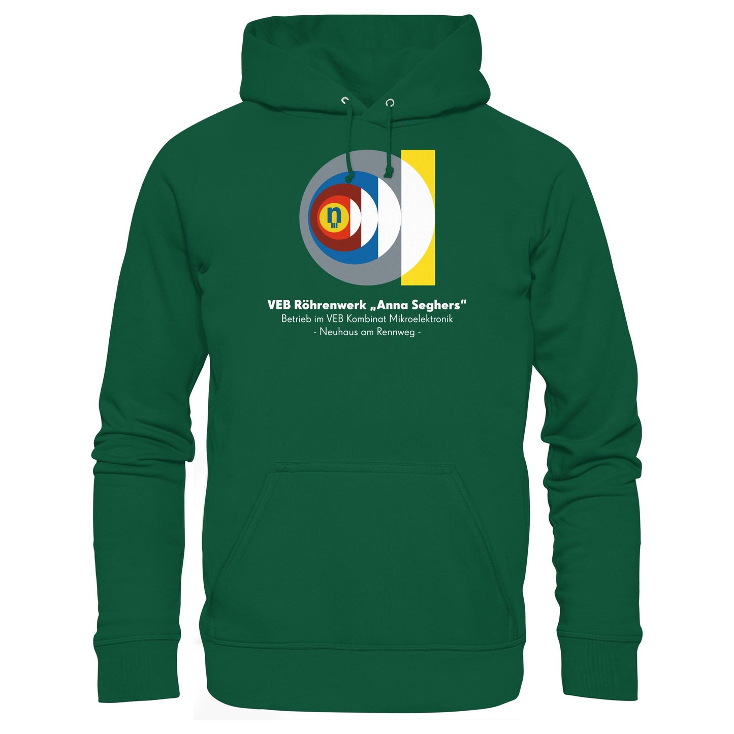 DDR Ostalgie Kapuze / Hoodie Unisex • VEB RÖHRENWERK ANNA SEGHERS - NEUHAUS