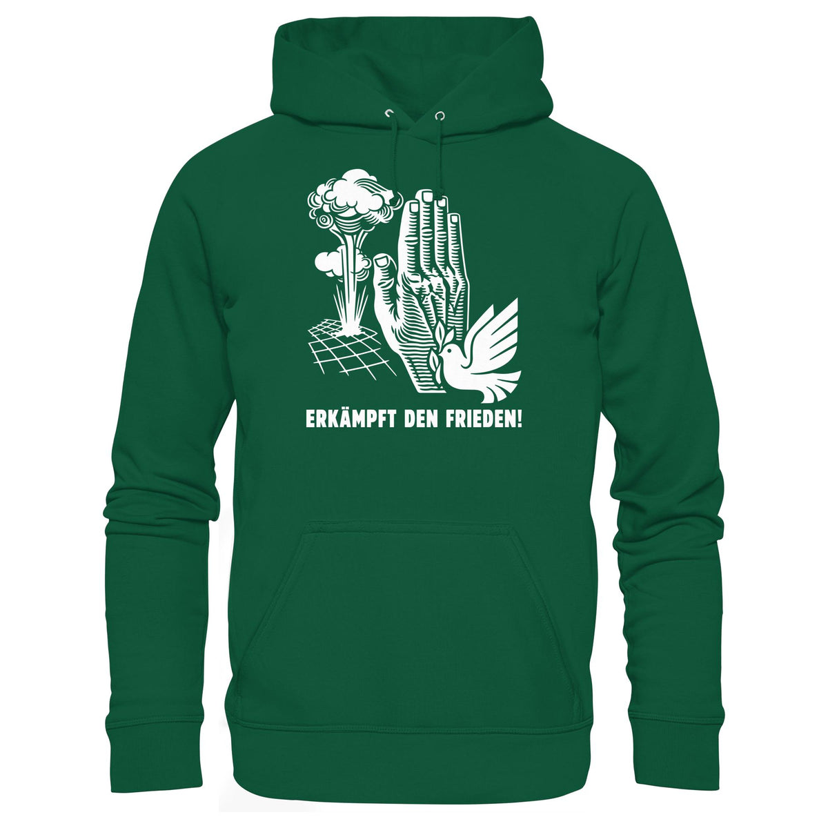 DDR Ostalgie Kapuze / Hoodie Unisex • ERKÄMPFT DEN FRIEDEN! (ORIGINAL-PLAKAT)