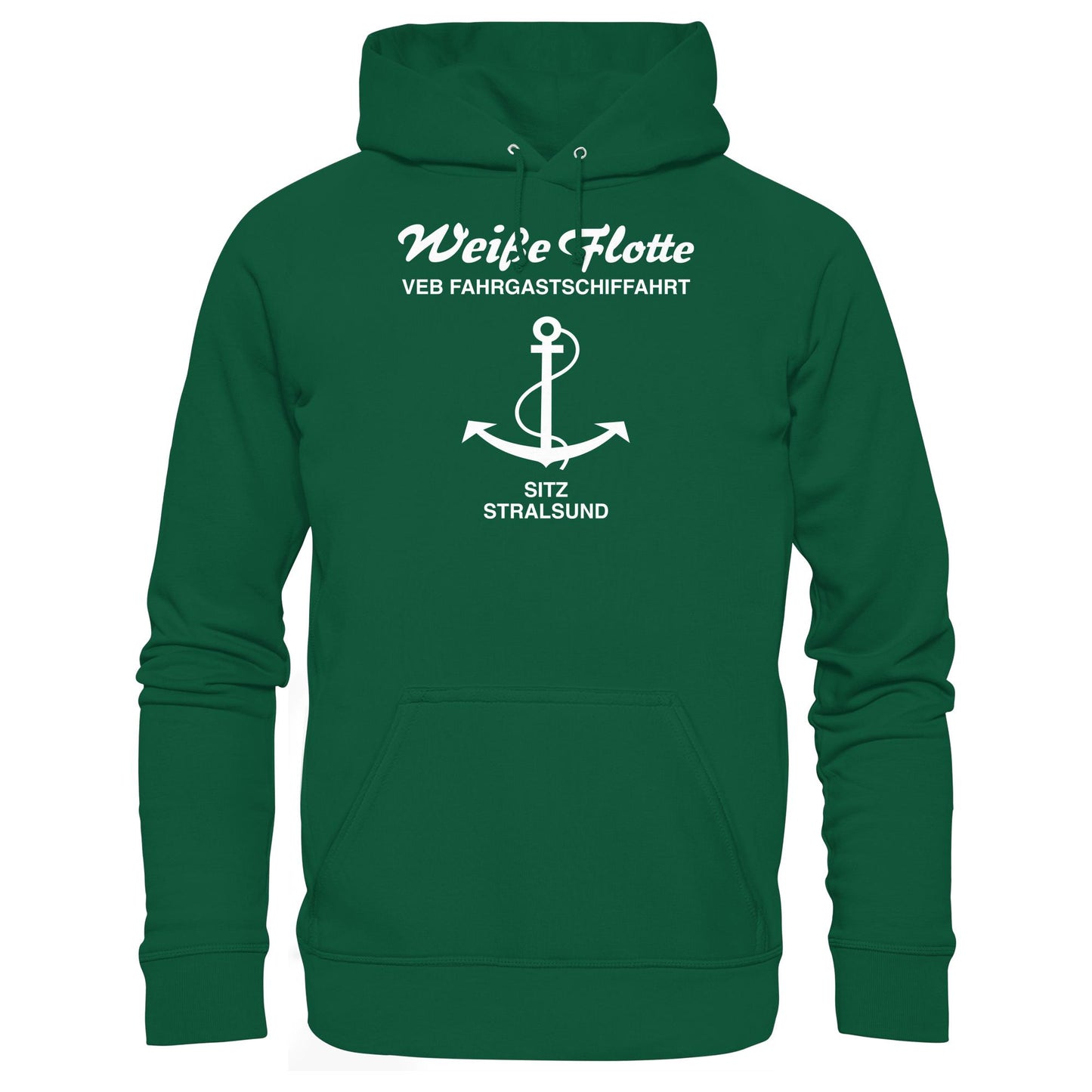 DDR Ostalgie Kapuze / Hoodie Unisex • VEB FAHRGASTSCHIFFAHRT, STRALSUND