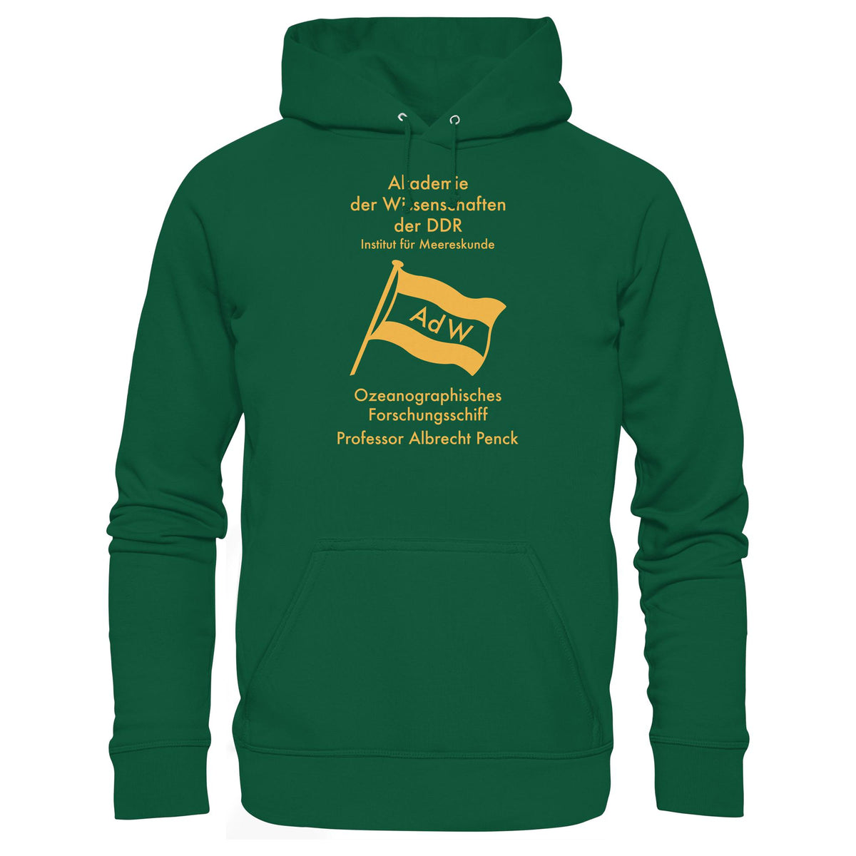 DDR Ostalgie Kapuze / Hoodie Unisex • OZEONOGRAPHISCHES FORSCHUNGSSCHIFF ALBRECHT PENCK