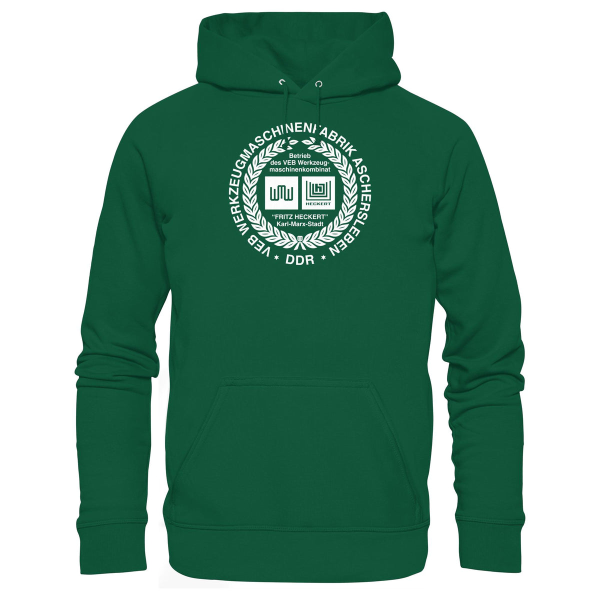 DDR Ostalgie Kapuze / Hoodie Unisex • VEB WERKZEUGMASCHINENKOMBINAT FRITZ HECKERT - ASCHERSLEBEN