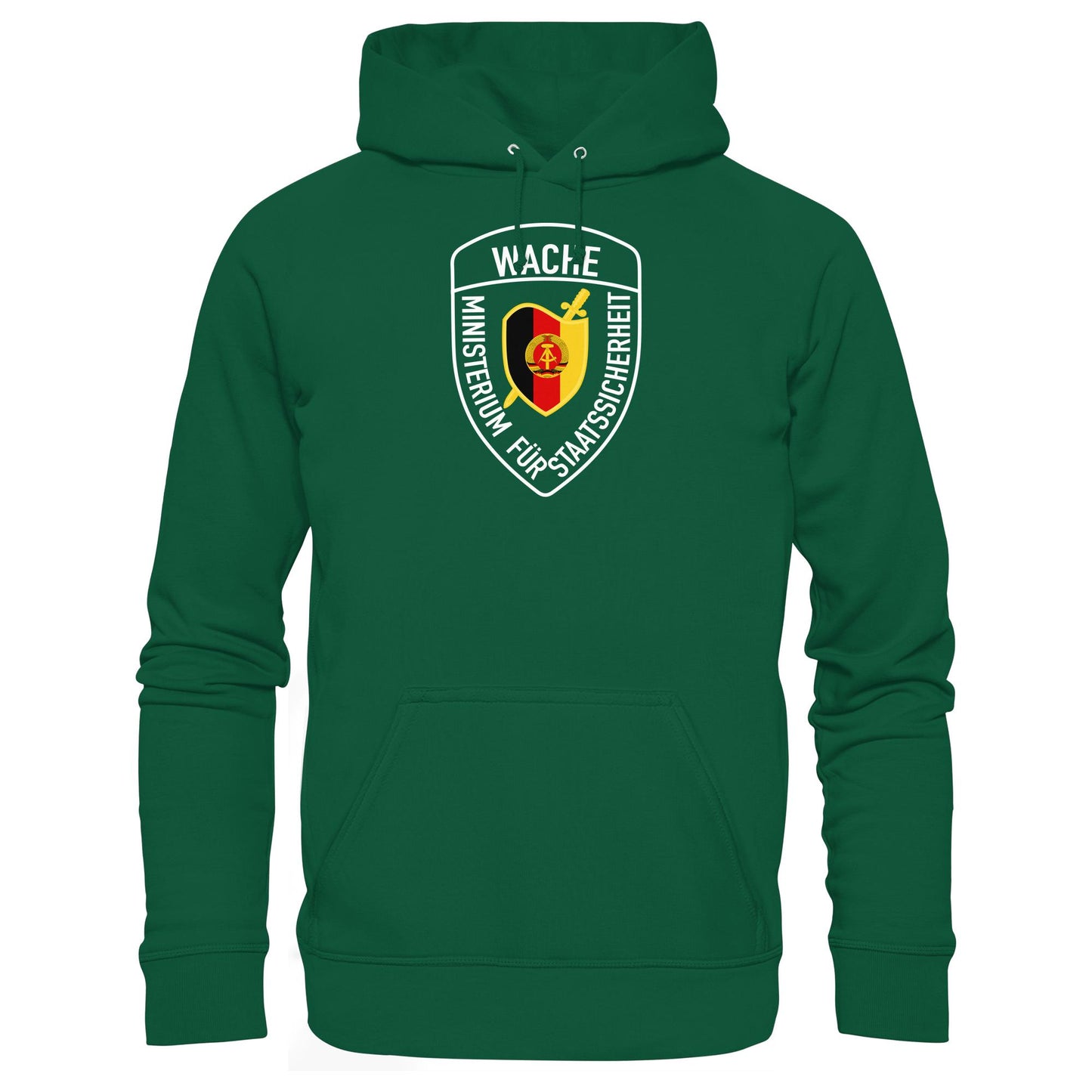 DDR Ostalgie Kapuze / Hoodie Unisex • MINISTERIUM FÜR STAATSSICHERHEIT - WACHE (ORIGINAL SCHILD)