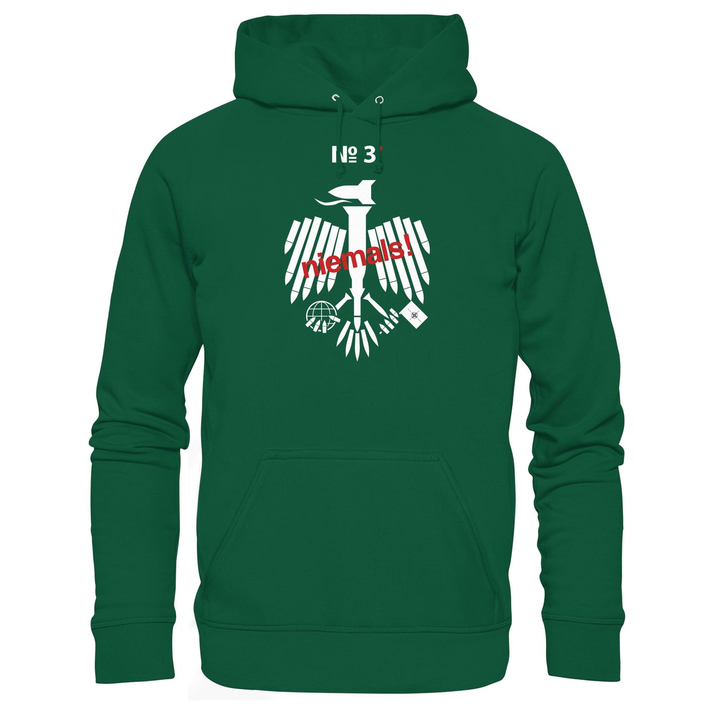 DDR Ostalgie Kapuze / Hoodie Unisex • 3. WELTKRIEG NIEMALS! ANTI-NATO (ORIGINAL POSTER)