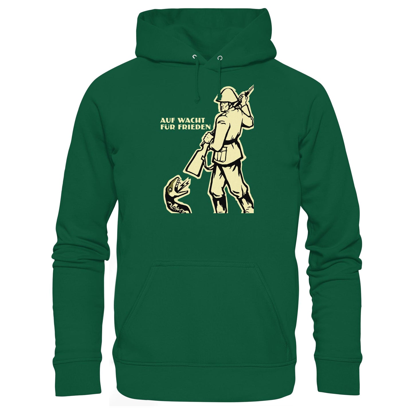 DDR Ostalgie Kapuze / Hoodie Unisex • NVA - AUF WACHT FÜR FRIEDEN, ANTI-NATO (ORIGINAL PLAKAT)