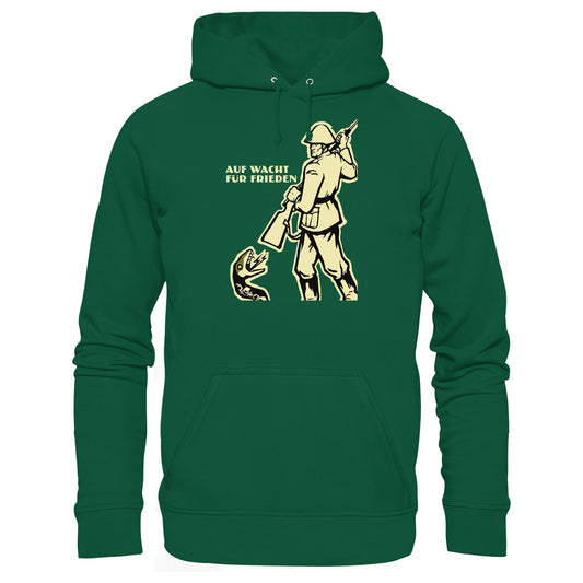 DDR Ostalgie Kapuze / Hoodie Unisex • NVA - AUF WACHT FÜR FRIEDEN, ANTI-NATO (ORIGINAL PLAKAT)