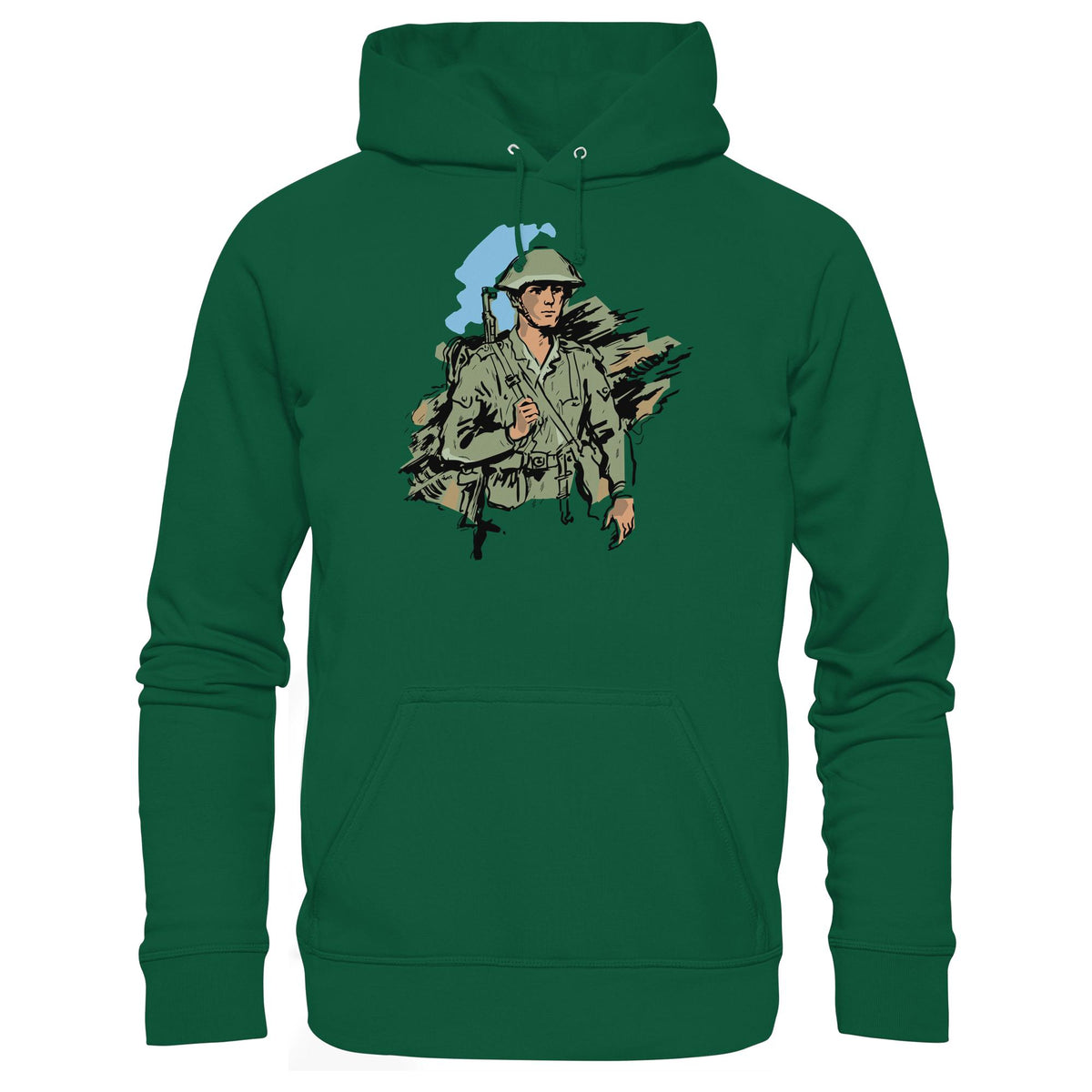 DDR Ostalgie Kapuze / Hoodie Unisex • NVA-SOLDAT (ORIGINAL-ILLUSTRATION)