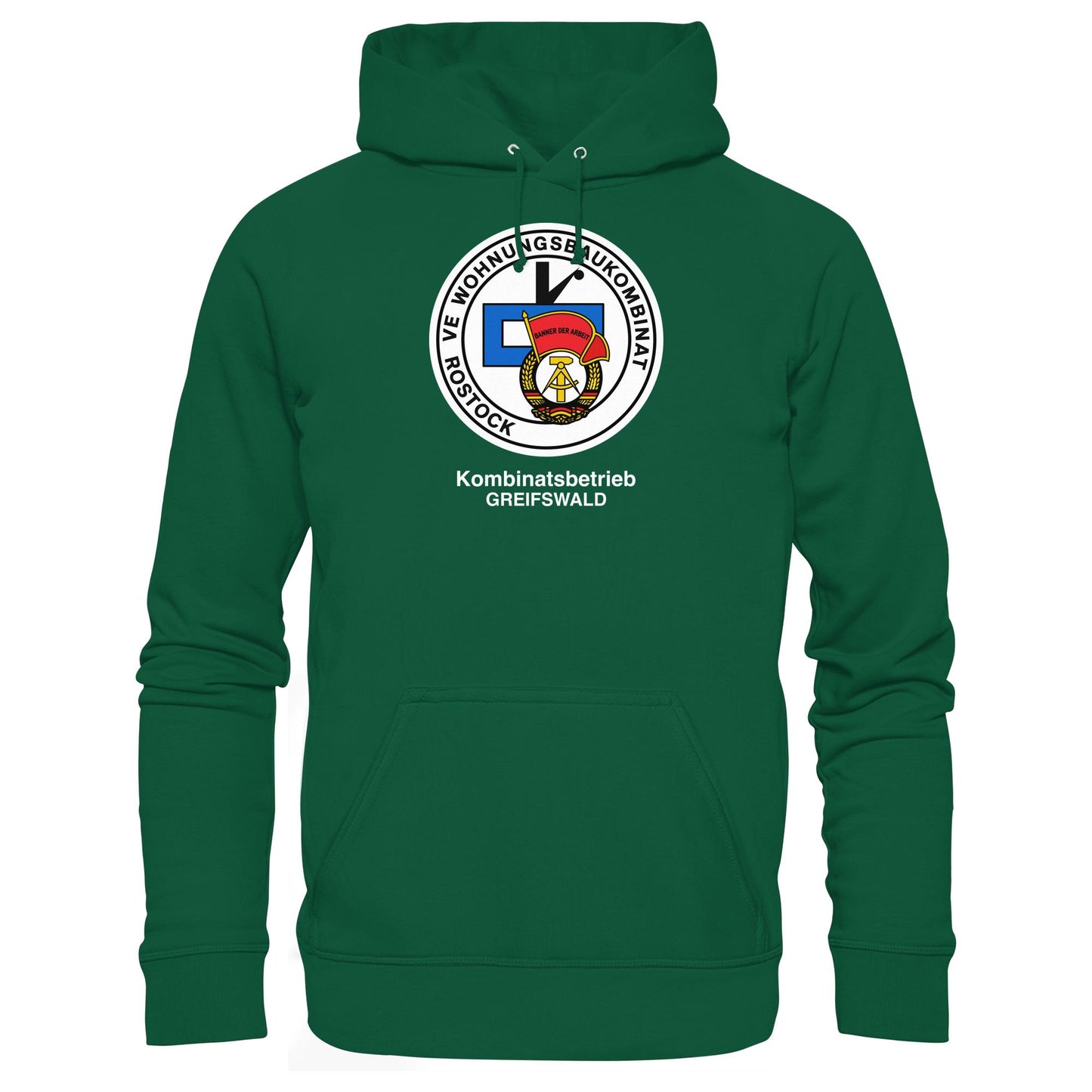 DDR Ostalgie Kapuze / Hoodie Unisex • VE WOHNUNGSBAUKOMBINAT ROSTOCK - GREIFSWALD