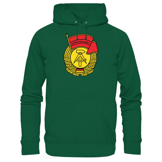 DDR Ostalgie Kapuze / Hoodie Unisex • BANNER DER ARBEIT