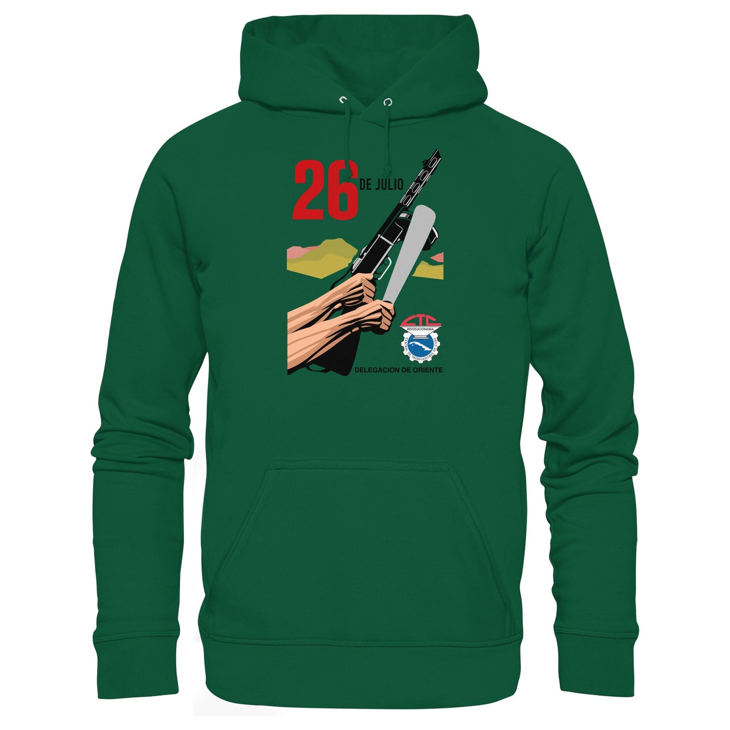 DDR Ostalgie Kapuze / Hoodie Unisex • BEWEGUNG DES 26. JULI, KUBA (ORIGINAL POSTER)