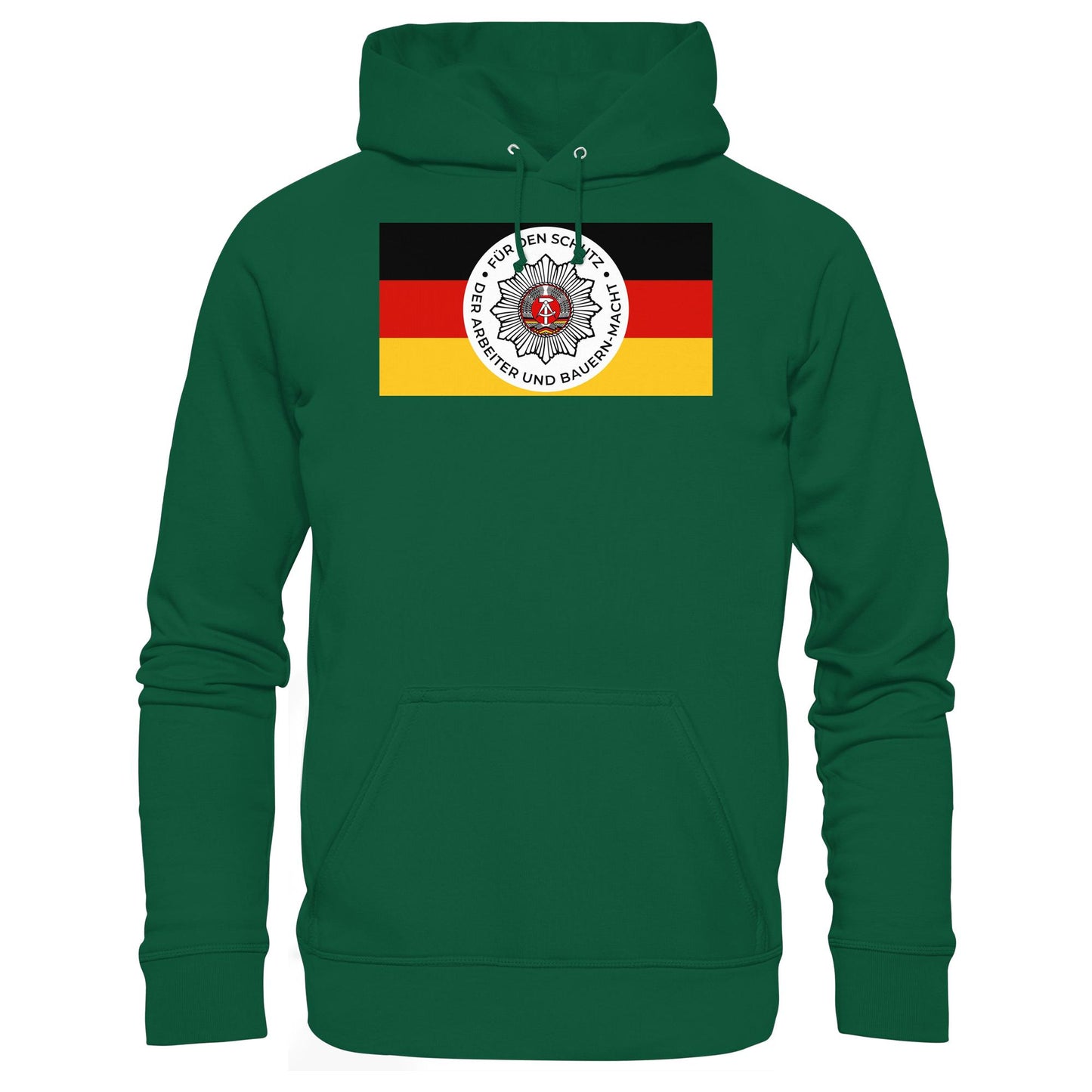 DDR Ostalgie Kapuze / Hoodie Unisex • NVA - FÜR DEN SCHUTZ DER ARBEITER- UND BAUERNMACHT (ORIGINAL BANDEROLE)