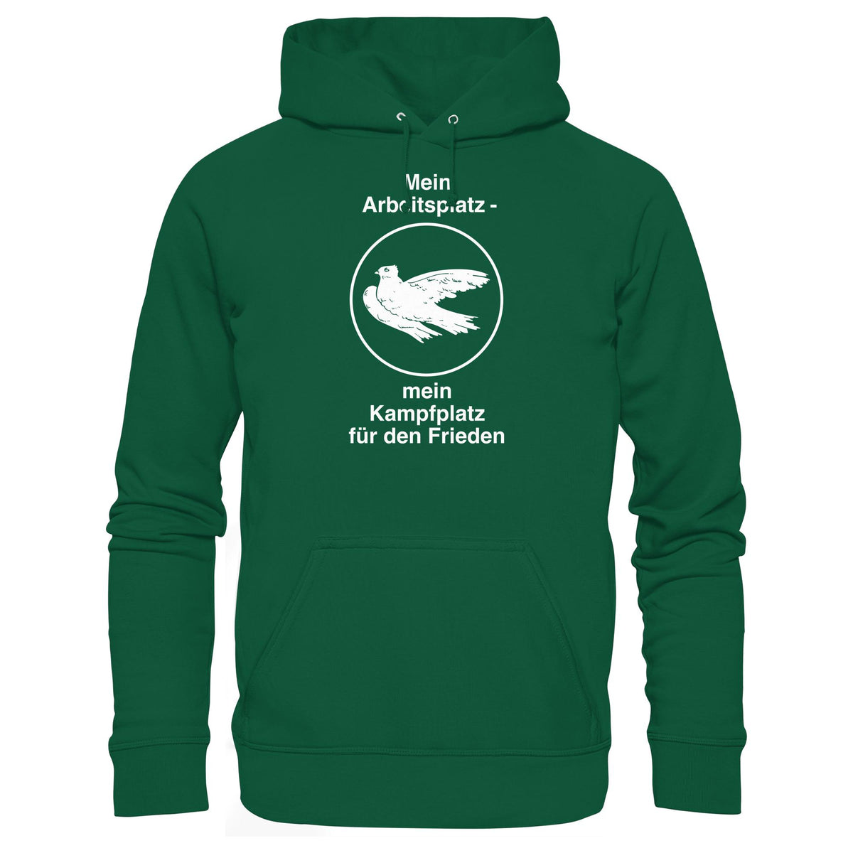MEIN ARBEITSPLATZ - MEIN KAMPFPLATZ FÜR DEN FRIEDEN • DDR Ostalgie Kapuze / Hoodie Unisex