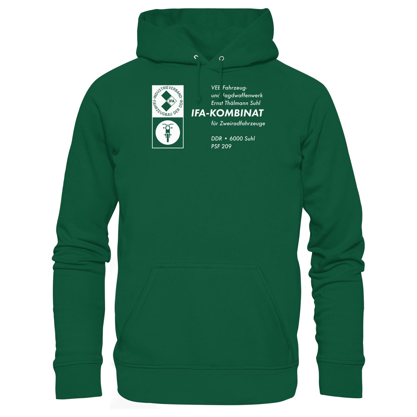 DDR Ostalgie Kapuze / Hoodie Unisex • VEB FAHRZEUG- UND JAGDWAFFENWERK ERNST THÄLMANN SUHL