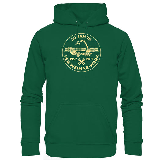 DDR Ostalgie Kapuze / Hoodie Unisex • 30 JAHRE VEB WEIMAR-WERK