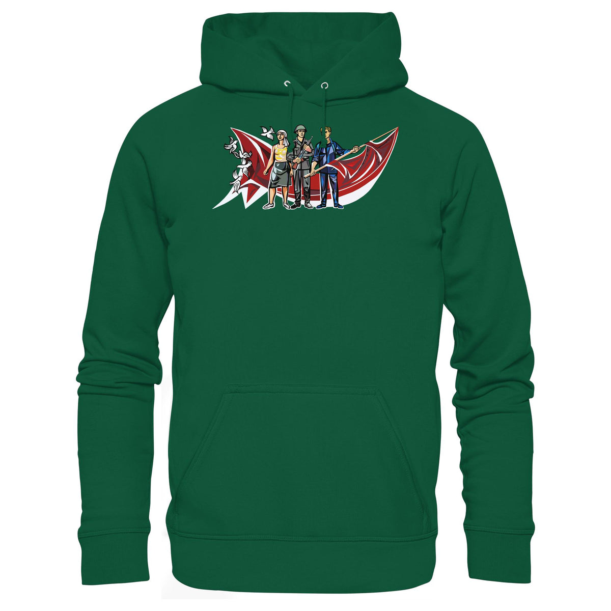 WALTER WOMACKA - BÄUERIN, NVA-SOLDAT & ARBEITER (MOSAIK HAUS DES LEHRERS, 1964) | DDR Ostalgie Kapuze / Hoodie Unisex