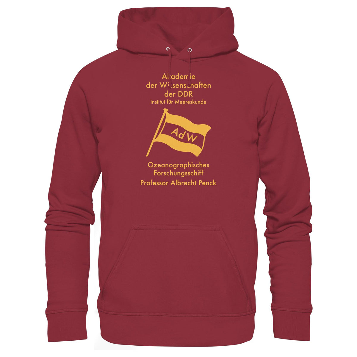 DDR Ostalgie Kapuze / Hoodie Unisex • OZEONOGRAPHISCHES FORSCHUNGSSCHIFF ALBRECHT PENCK