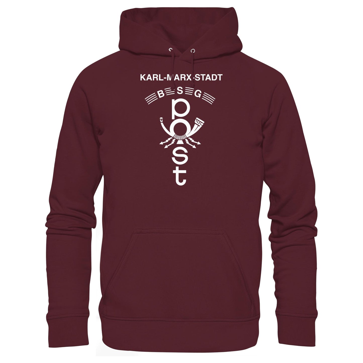 DDR Ostalgie Kapuze / Hoodie Unisex • BSG POST KARL-MARX-STADT (ORIGINAL WIMPEL)