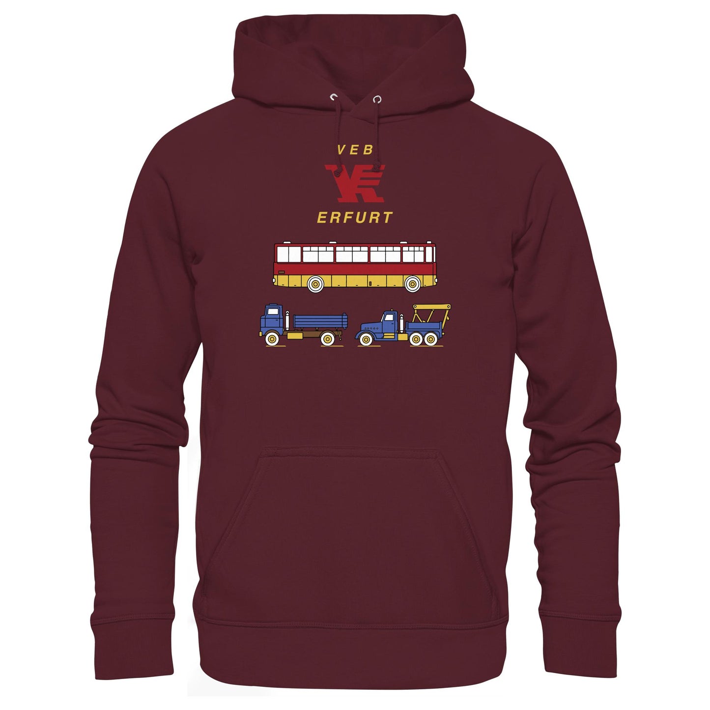 DDR Ostalgie Kapuze / Hoodie Unisex • VEB VERKEHRSKOMBINAT ERFURT