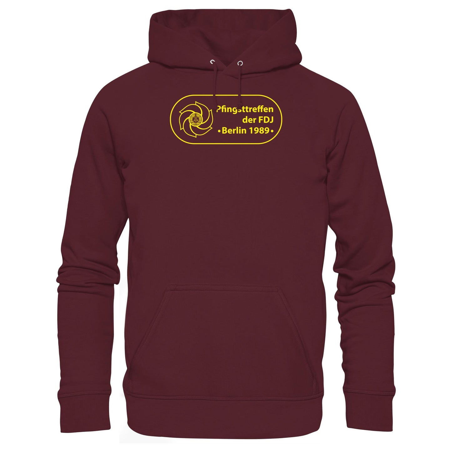 DDR Ostalgie Kapuze / Hoodie Unisex • PFINGSTTREFFEN DER FDJ, BERLIN 1989