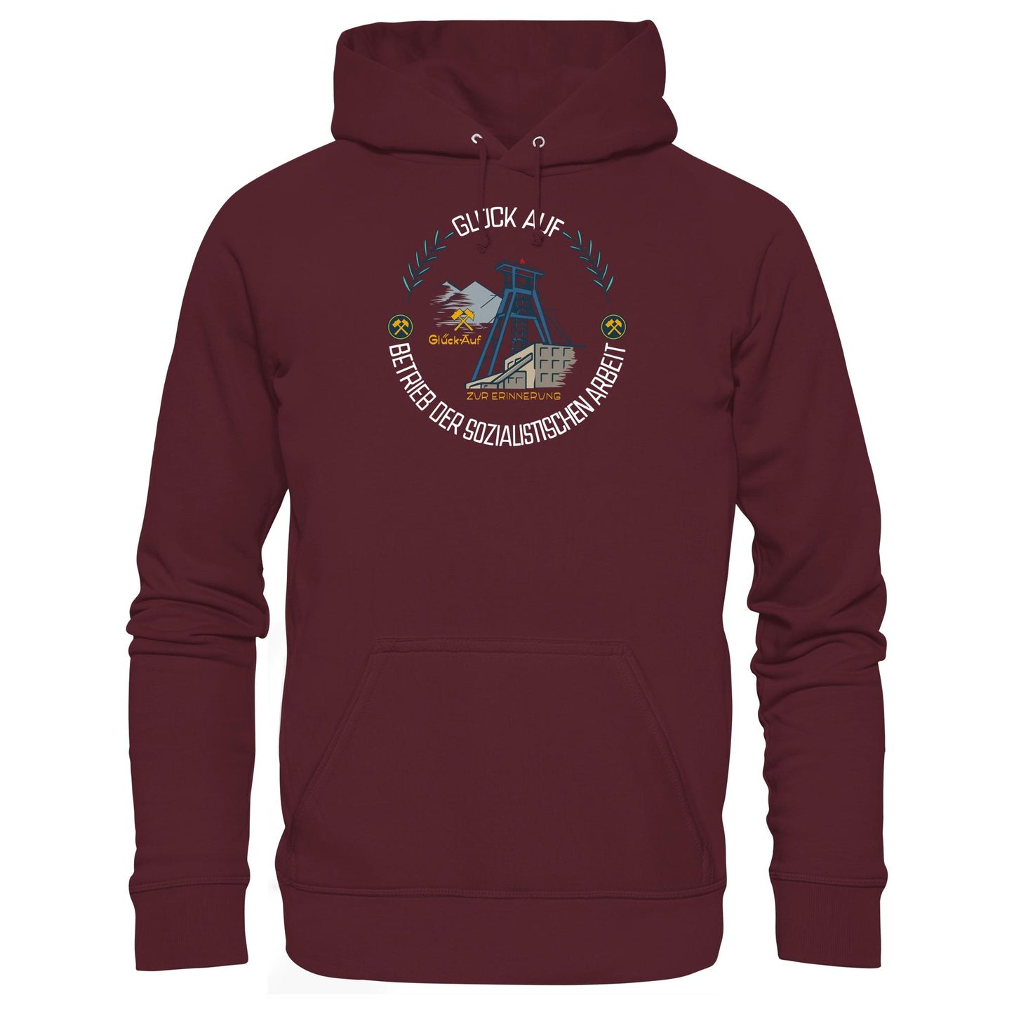 DDR Ostalgie Kapuze / Hoodie Unisex • WISMUT - GLÜCK AUF