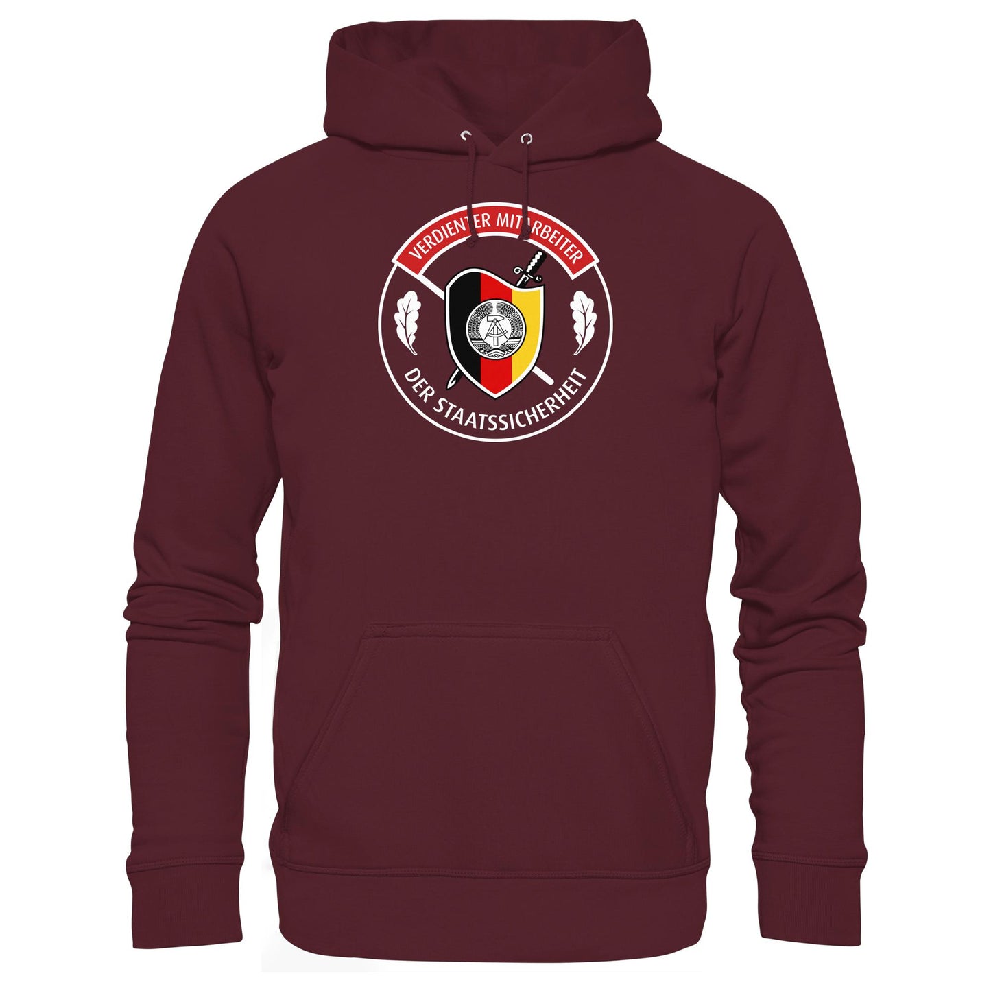 DDR Ostalgie Kapuze / Hoodie Unisex • VERDIENTER MITARBEITER DER STAATSSICHERHEIT (ORIGINAL ORDEN)