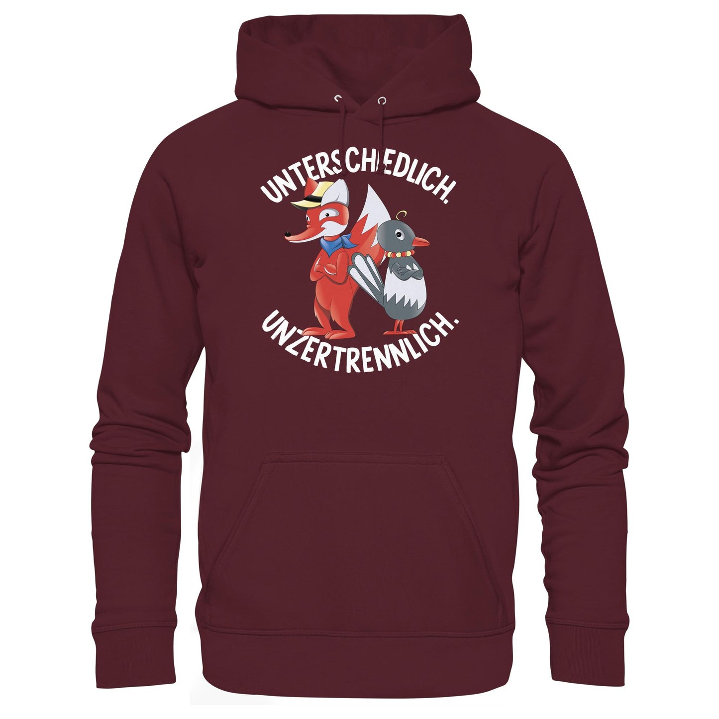 DDR Ostalgie Kapuze / Hoodie Unisex • UNSER SANDMÄNNCHEN - HERR FUCHS & FRAU ELSTER, UNZERTRENNLICH