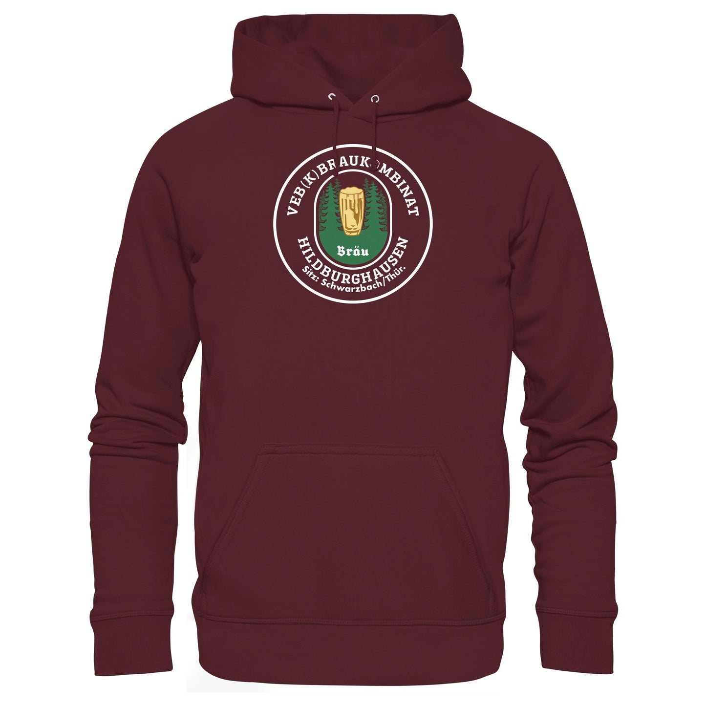 DDR Ostalgie Kapuze / Hoodie Unisex • VEB BRAUKOMBINAT HILDBURGHAUSEN BIER