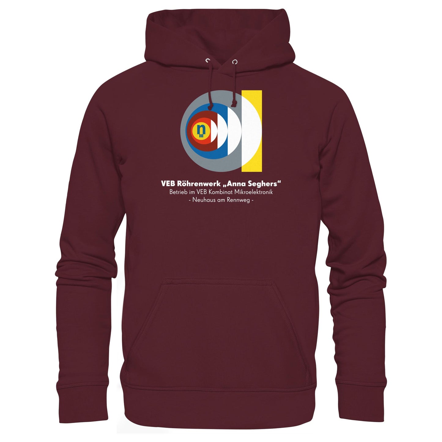 DDR Ostalgie Kapuze / Hoodie Unisex • VEB RÖHRENWERK ANNA SEGHERS - NEUHAUS
