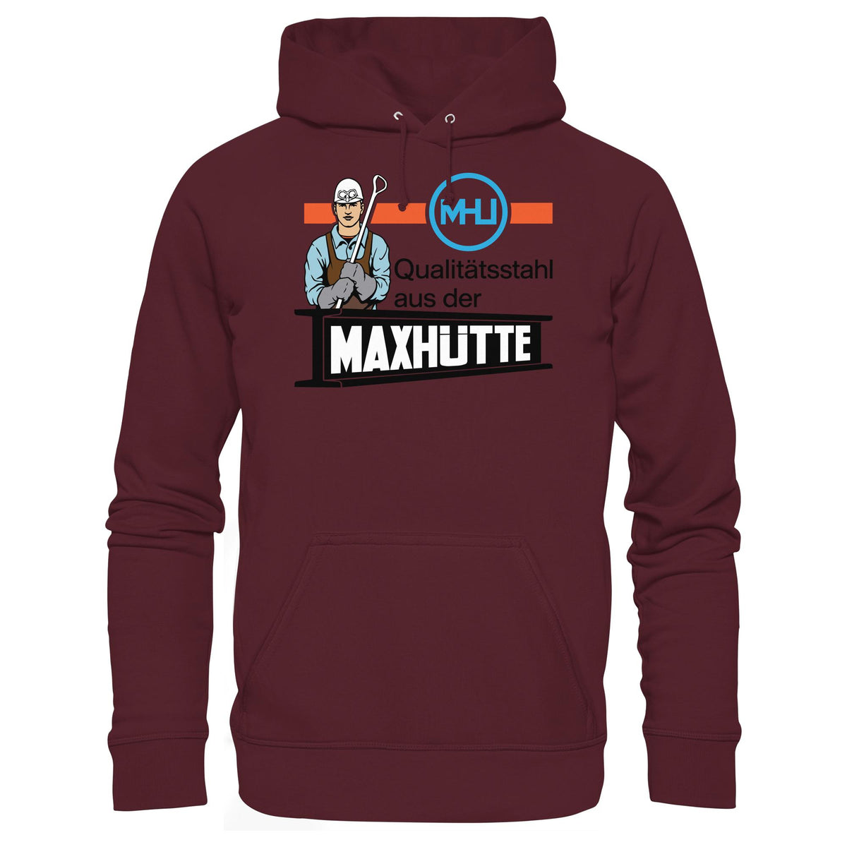 DDR Ostalgie Kapuze / Hoodie Unisex • QUALITÄTSTAHL MAXHÜTTE