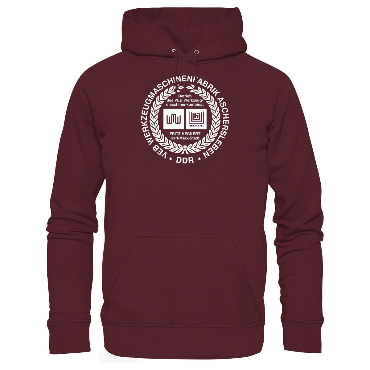 DDR Ostalgie Kapuze / Hoodie Unisex • VEB WERKZEUGMASCHINENKOMBINAT FRITZ HECKERT - ASCHERSLEBEN