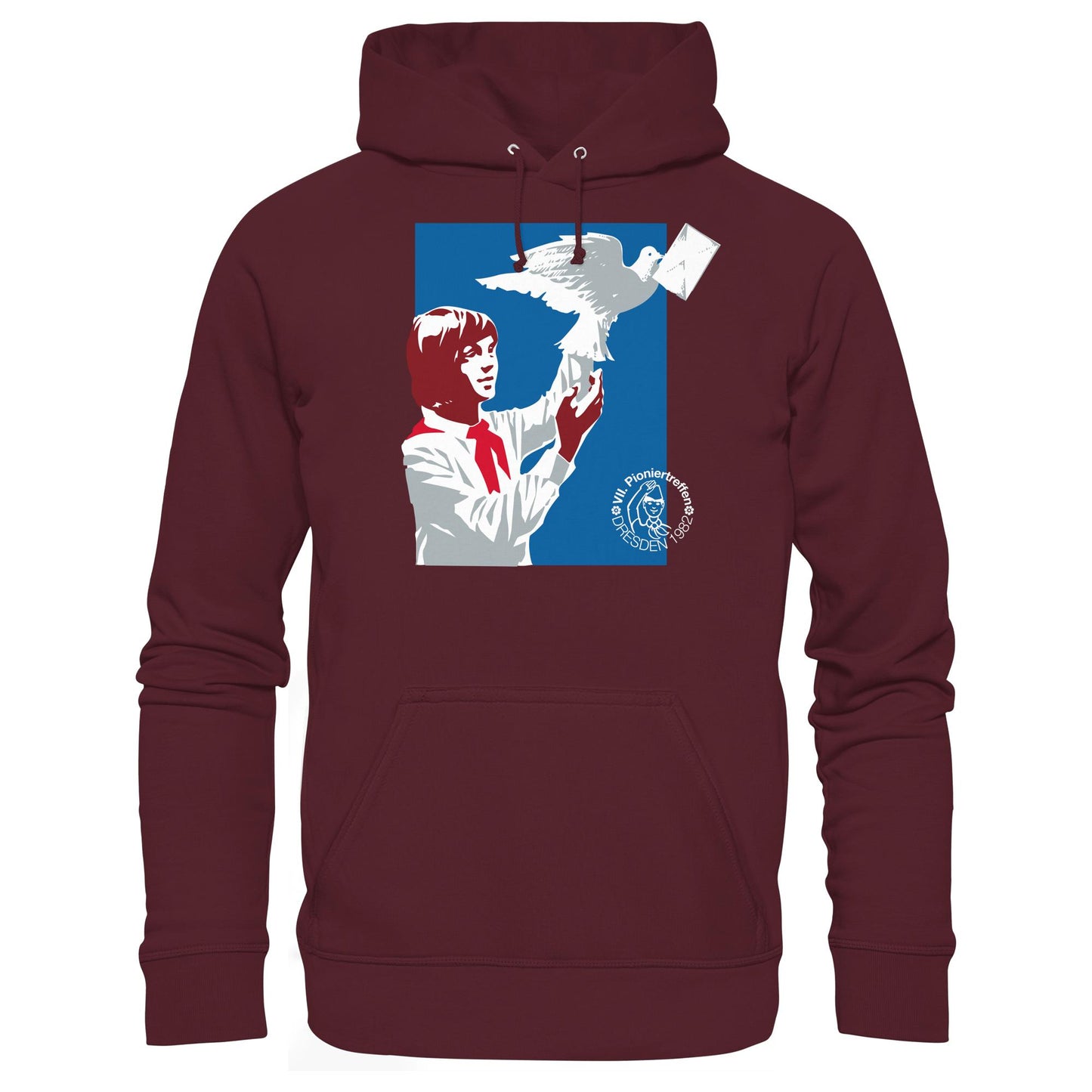 DDR Ostalgie Kapuze / Hoodie Unisex • GEDENKBLATT - FRIEDEN, DRESDEN 1982