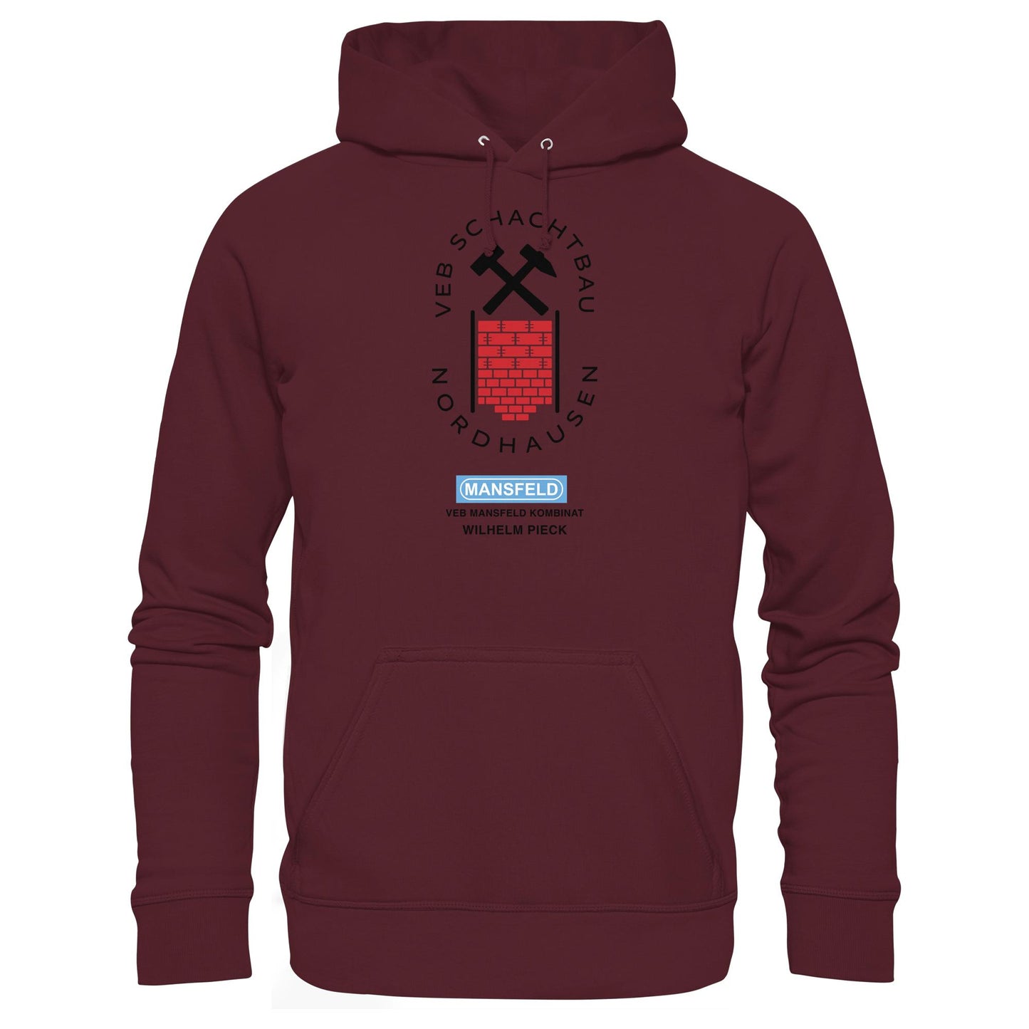 DDR Ostalgie Kapuze / Hoodie Unisex • VEB SCHACHTBAU NORDHAUSEN - VEB MANSFELD KOMBINAT
