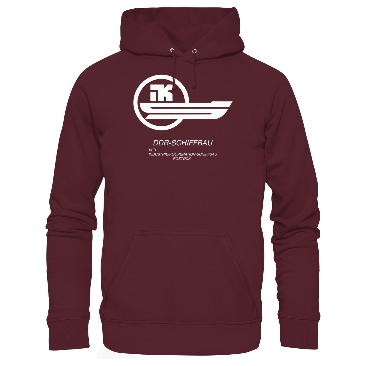 DDR Ostalgie Kapuze / Hoodie Unisex •  VEB INDUSTRIE-KOOPERATION SCHIFFBAU ROSTOCK