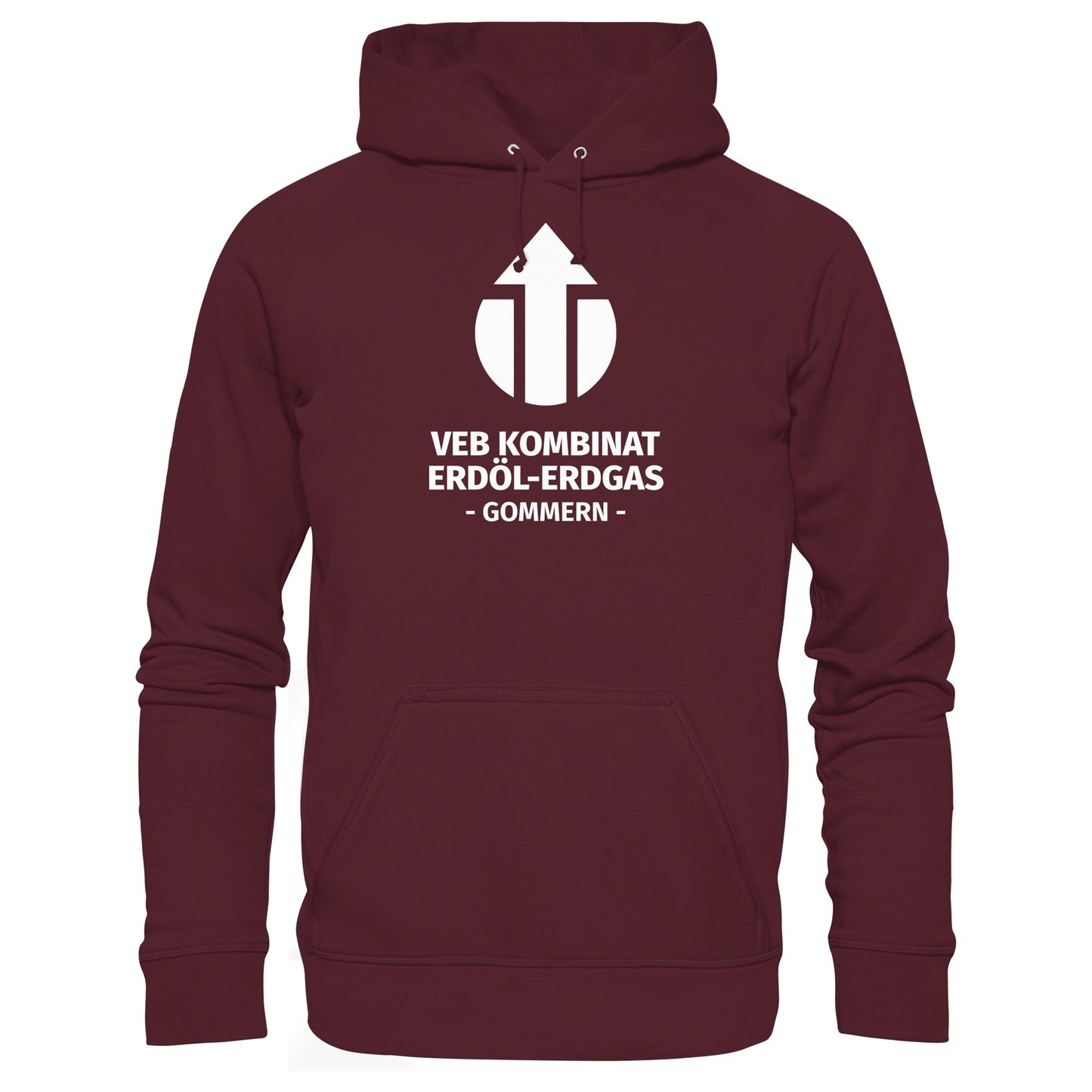 DDR Ostalgie Kapuze / Hoodie Unisex • VEB KOMBINAT ERDÖL-ERDGAS GOMMERN