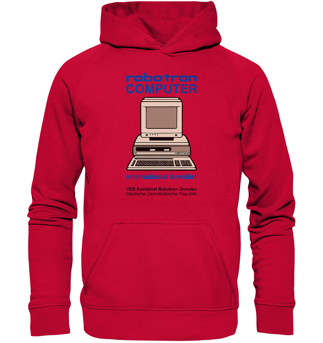DDR Ostalgie Kapuze / Hoodie Unisex • ROBOTRON COMPUTER DRESDEN