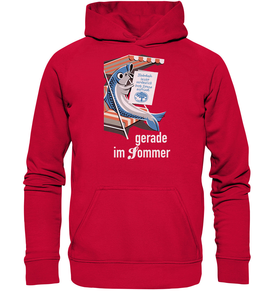DDR Ostalgie Kapuze / Hoodie Unisex • FISCH, FRISCH AUF JEDEN TISCH - GERADE IM SOMMER