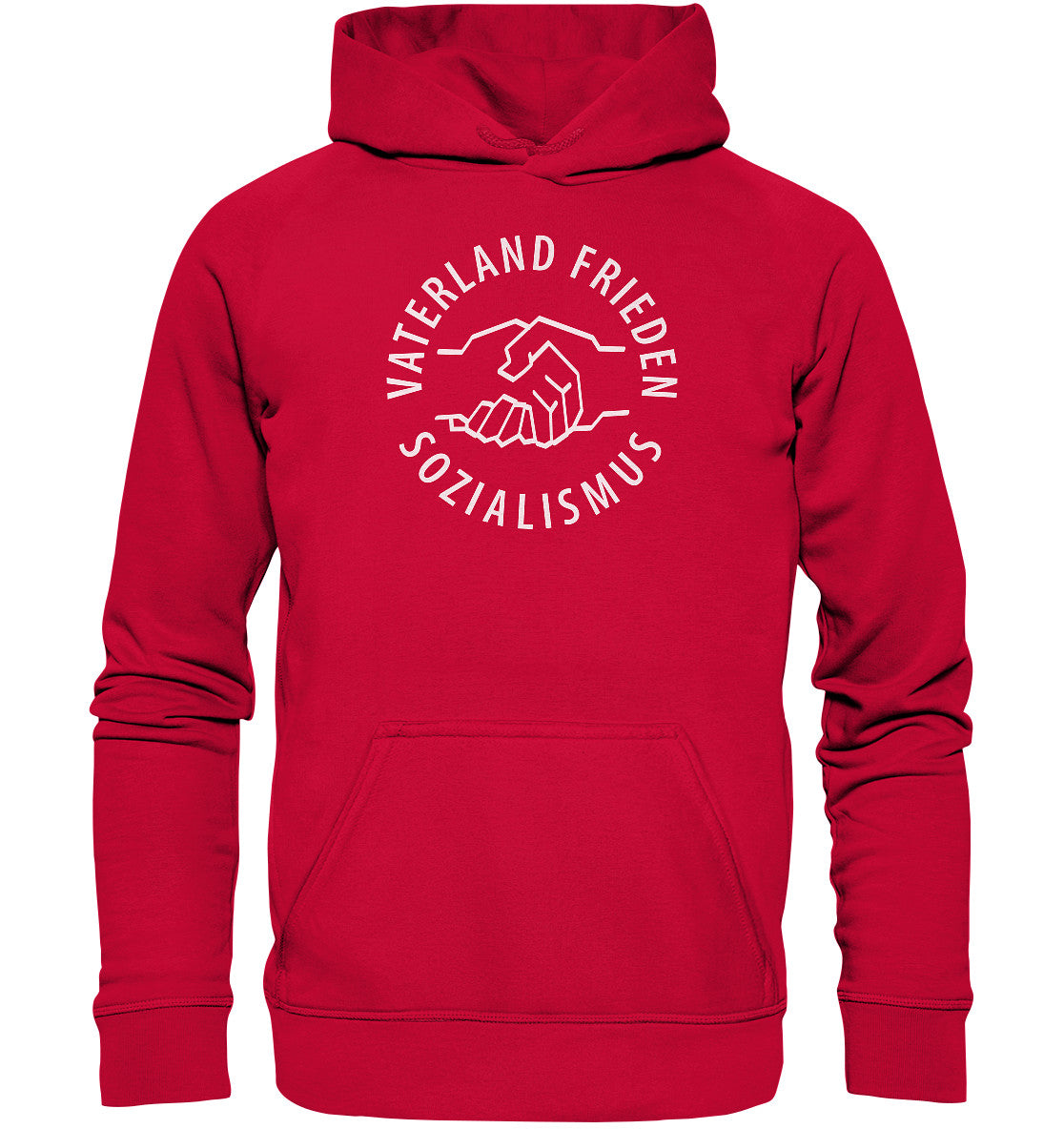 DDR Ostalgie Kapuze / Hoodie Unisex • VATERLAND FRIEDEN SOZIALISMUS (DDR LOGO)