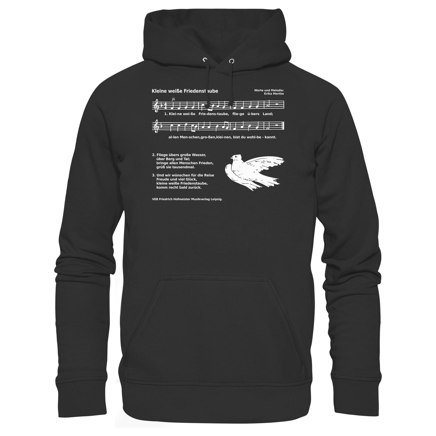 DDR Ostalgie Kapuze / Hoodie Unisex • KLEINE WEISSE FRIEDENSTAUBE (ORIGINAL AUS DER FIBEL)