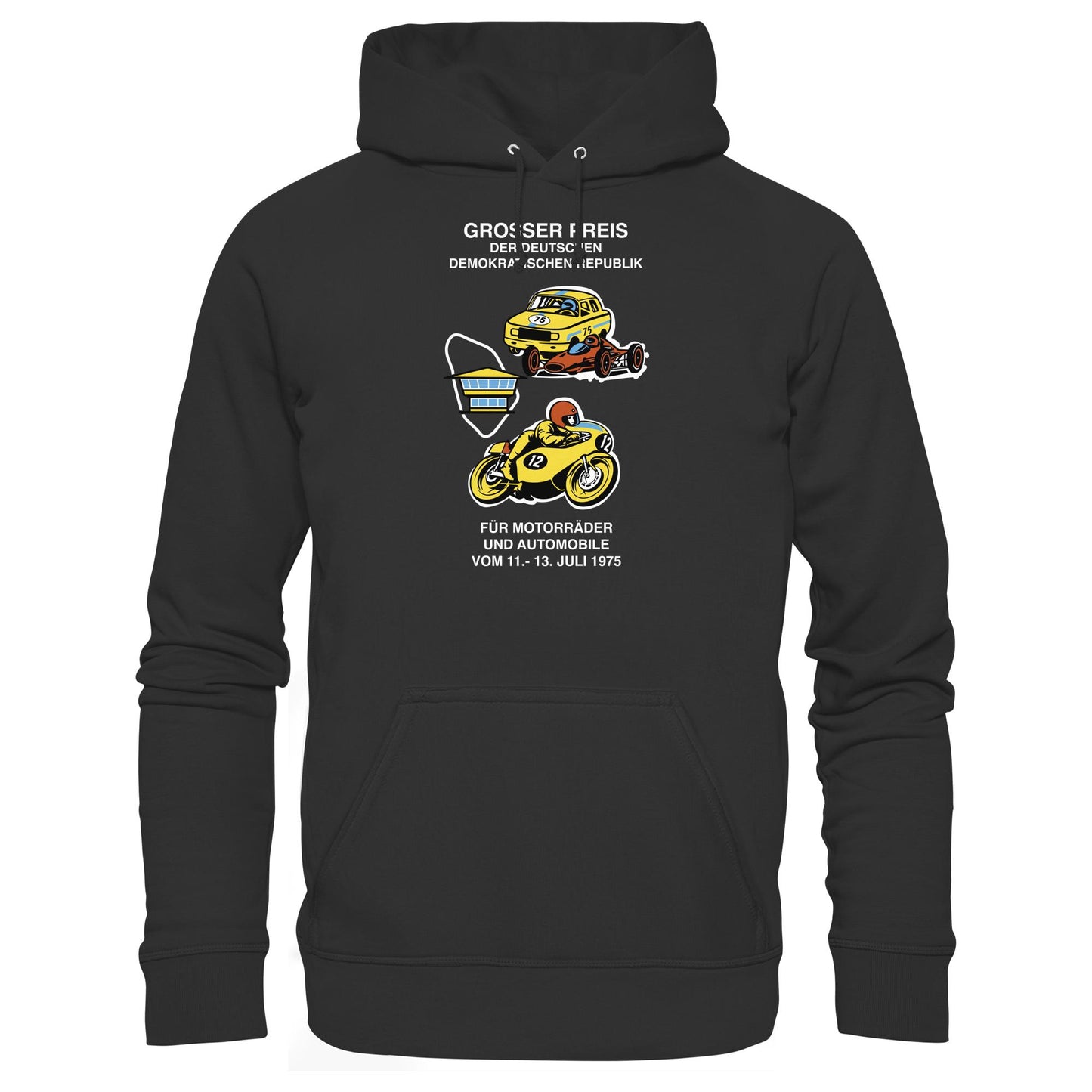 DDR Ostalgie Kapuze / Hoodie Unisex • GROSSER PREIS DER DDR 1975