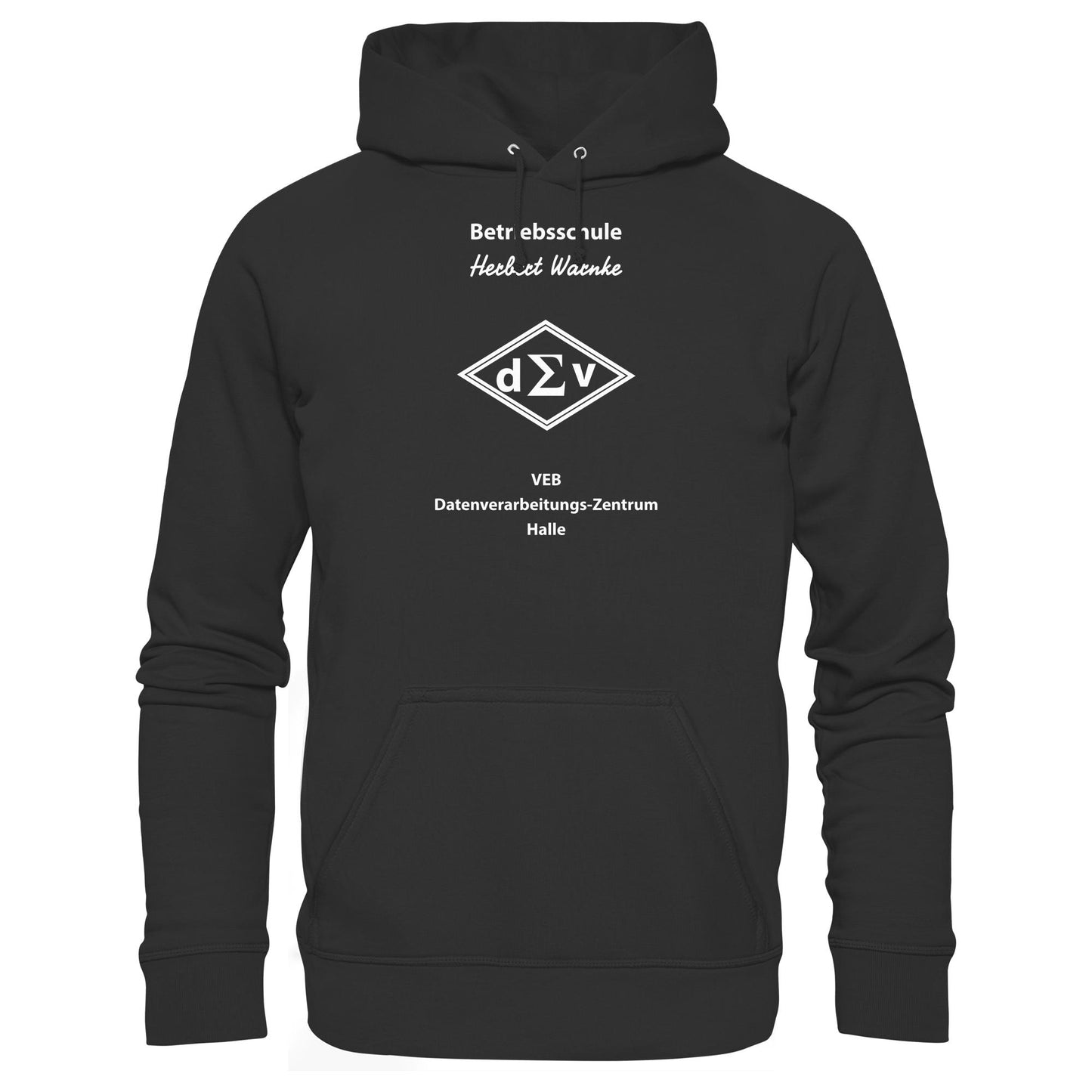 DDR Ostalgie Kapuze / Hoodie Unisex • BETRIEBSSCHULE VEB DATENBERARBEITUNG HALLE