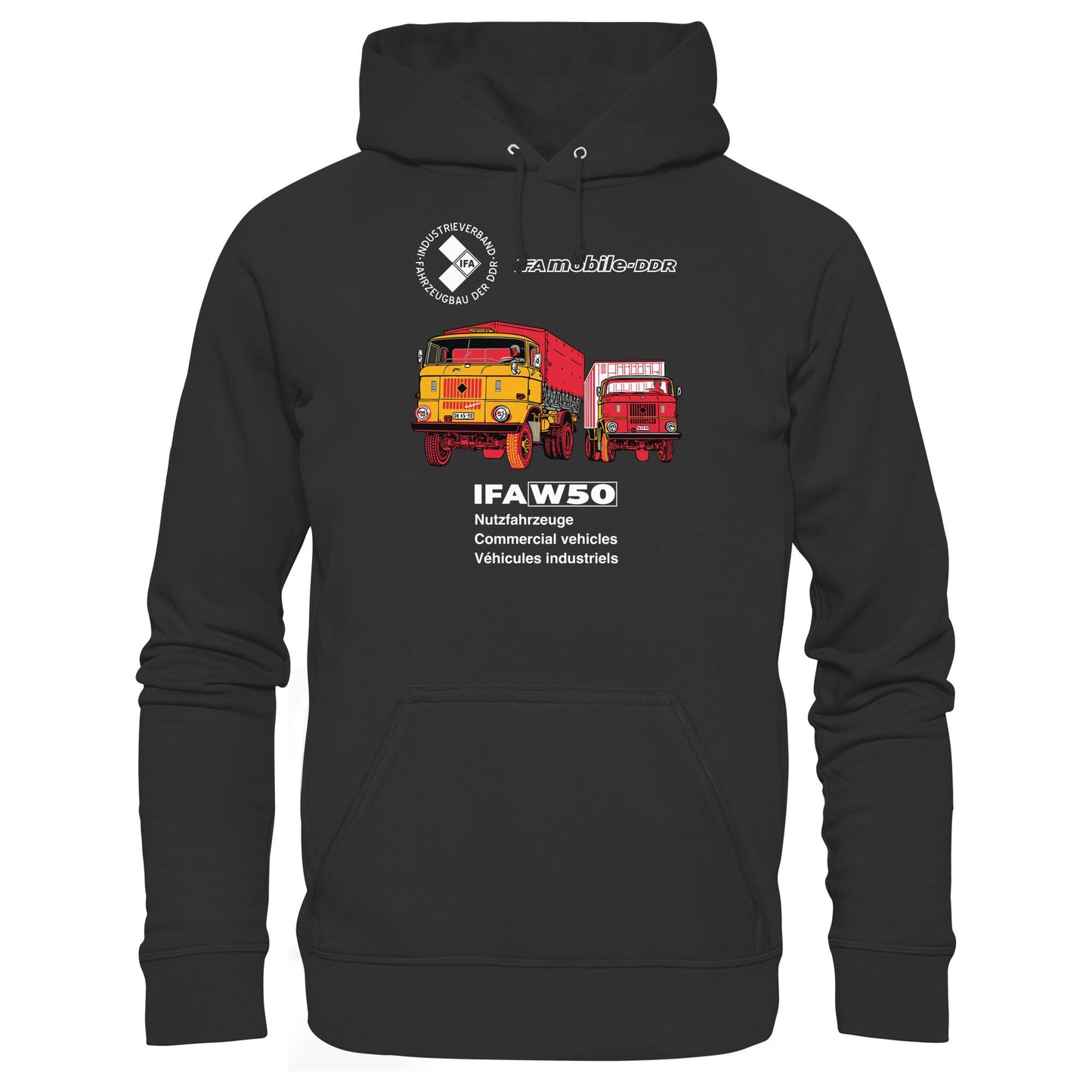 DDR Ostalgie Kapuze / Hoodie Unisex • IFA W50 (ORIGINAL POSTER)